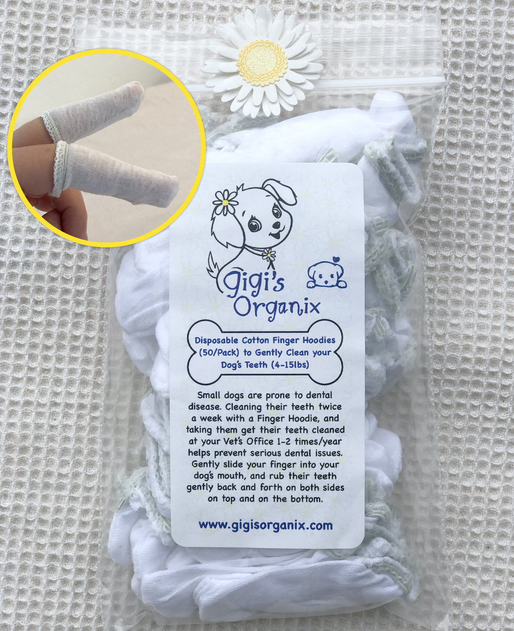 Disposable Cotton Finger Hoodies (Finger Cots) - 50/Pack to Gently Cle –  GiGisOrganix